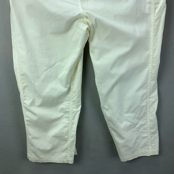 Soft Surroundings Pants Womens 20W Cream White Wide Leg‎ Full Length Hem Slits - Picture 6 of 15